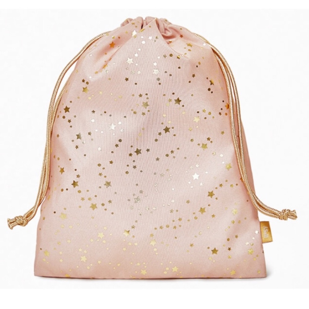 December 2021 Ipsy Glam Bag pink gold stars cinch rare and hard to find